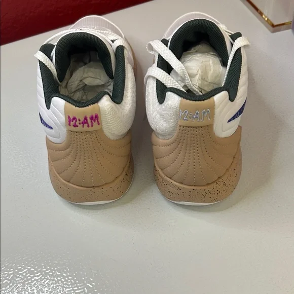 Nike White Sneakers with Blue Swoosh and Tan Details - Picture 5 of 7